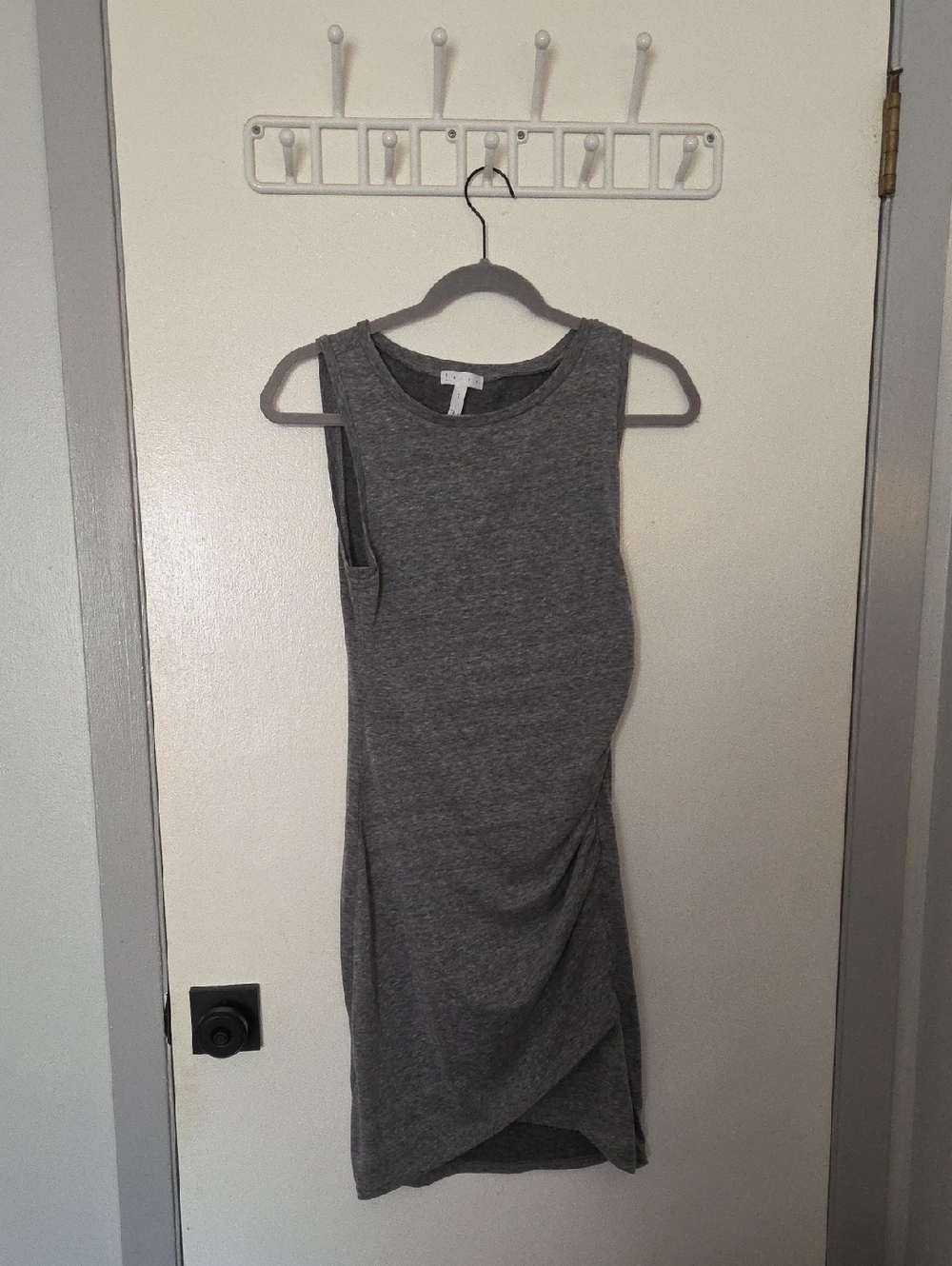 Leith Nordstrom Grey Ruched Bodycon Sleeveless Dress - Small